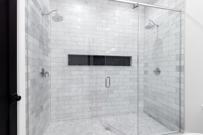 Walk-In Shower with Glass Enclosure