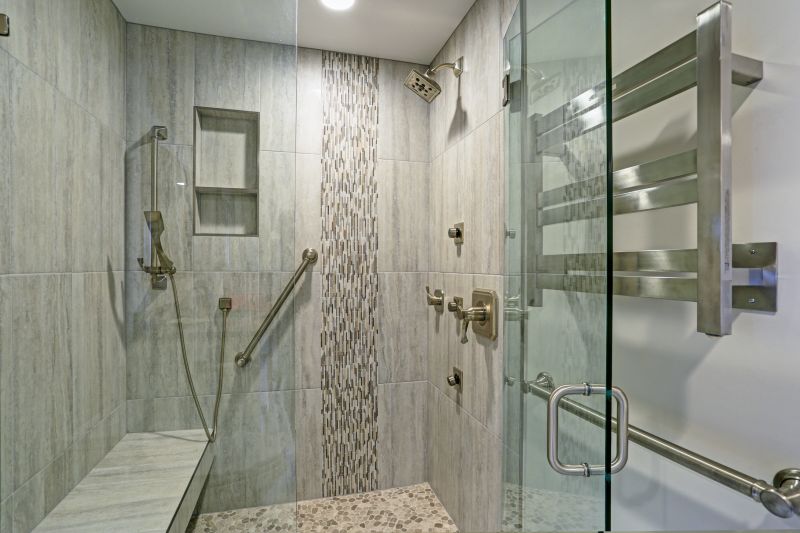 Corner Walk-in Shower with Glass Panels